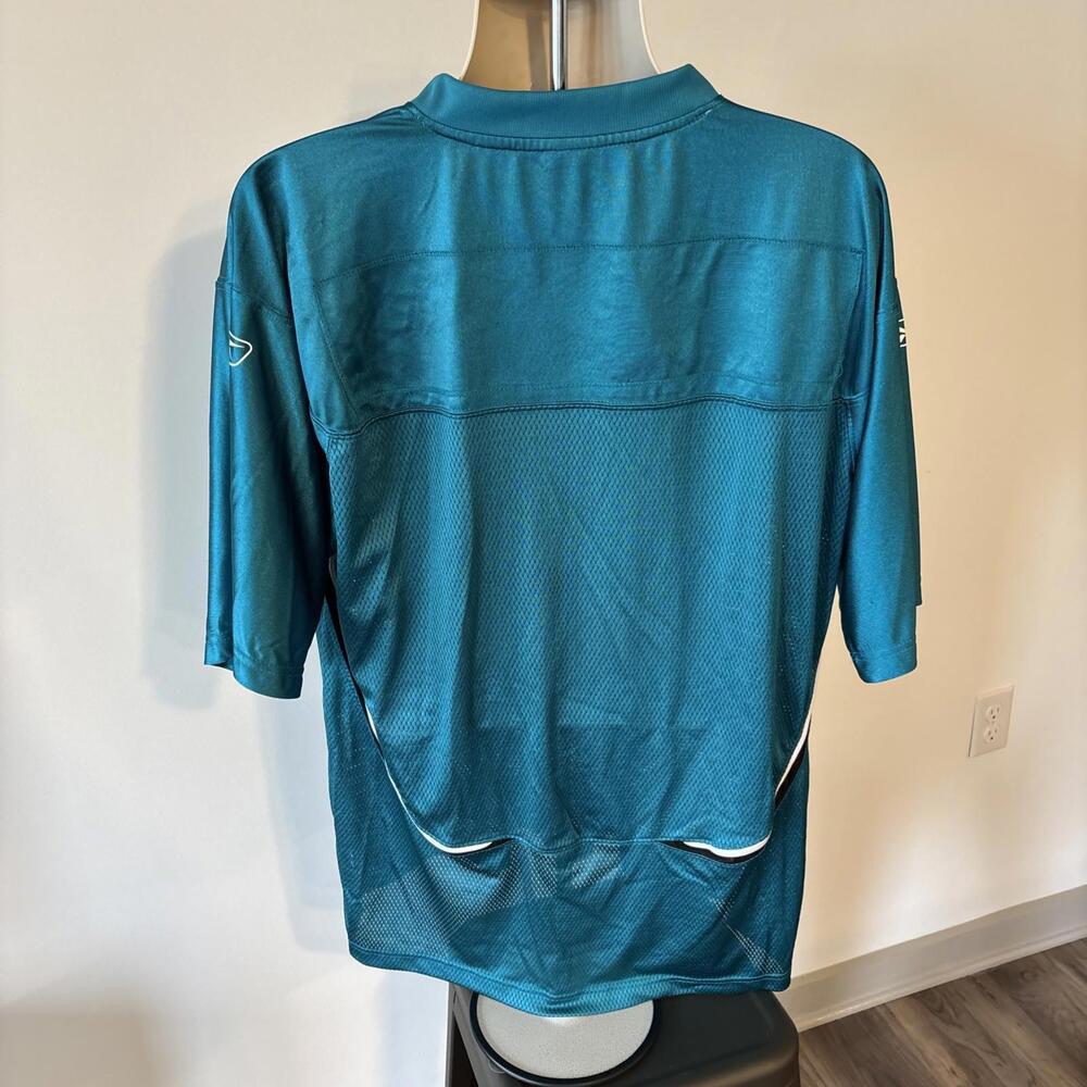 PHILADELPHIA EAGLES Reebok Jersey Blank Men Size LARGE GREEN AND WHITE NFL - Picture 6 of 7